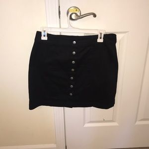 Black Button-Up Skirt